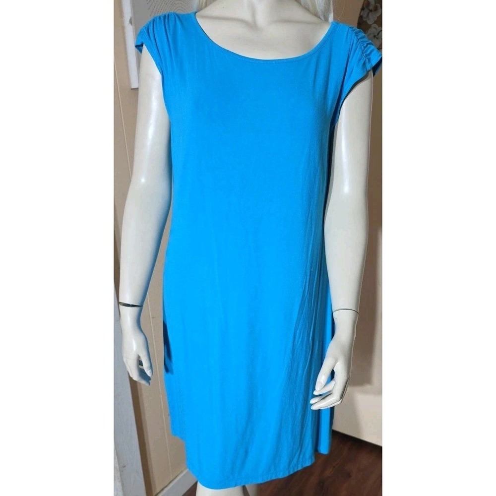 Chicos Casual Dress‎ Sleeveless Sz 1  (XL) Blue